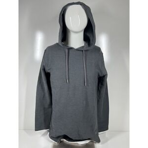 NWT Leif Nelson Gray Long Sleeve Lightweight Hooded‎ Sweater LN8120 Mens SZ Med